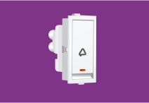 V1026a 10 Amp Bell Push Flat Switch (Indicator) 1 M (Classic) – V-Five Series | Vinayak Electricals
